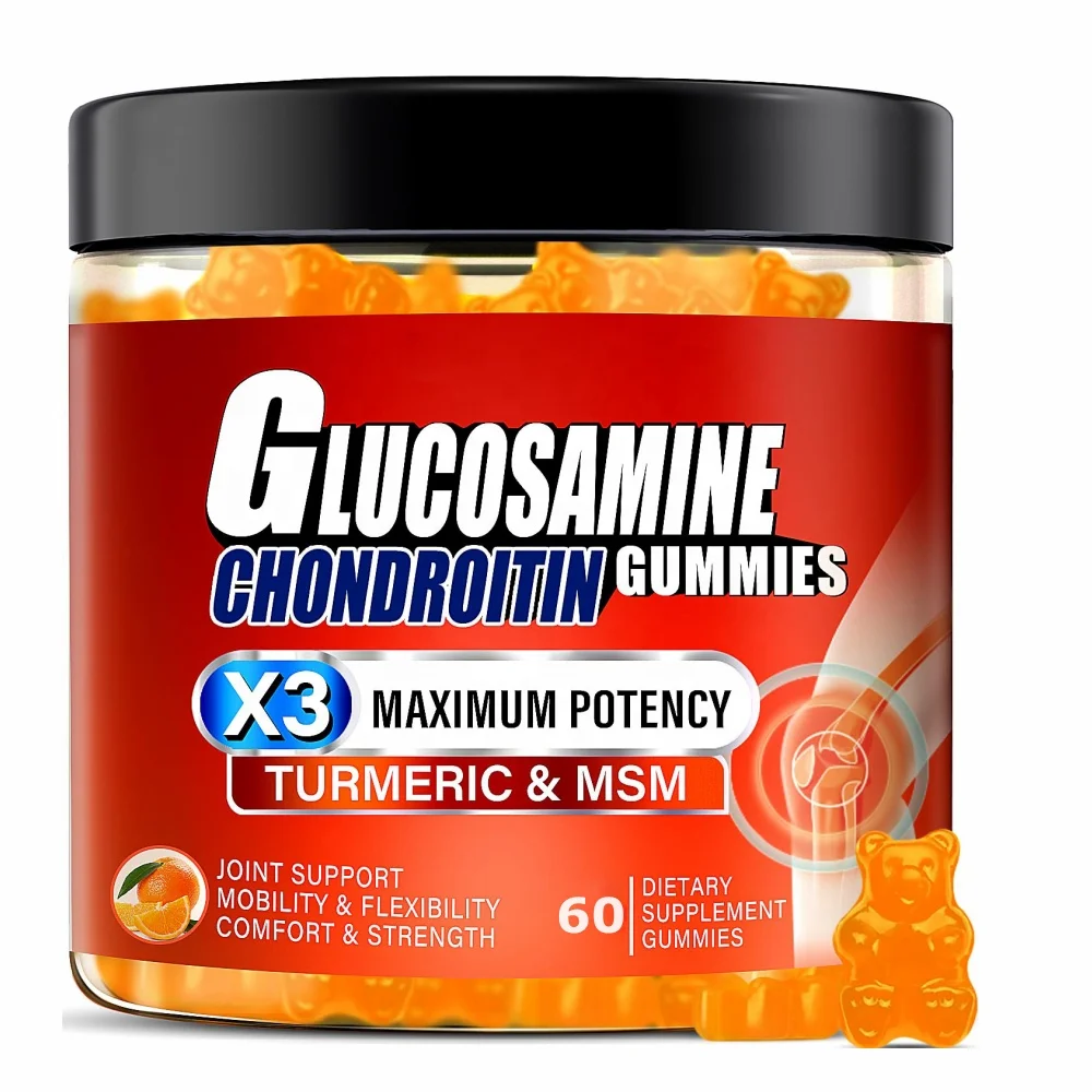 Joint Support Supplements Glucosamine Chondroitin Gummies with MSM &Turmeric for Joint Support Immune Support Vegan Gummies