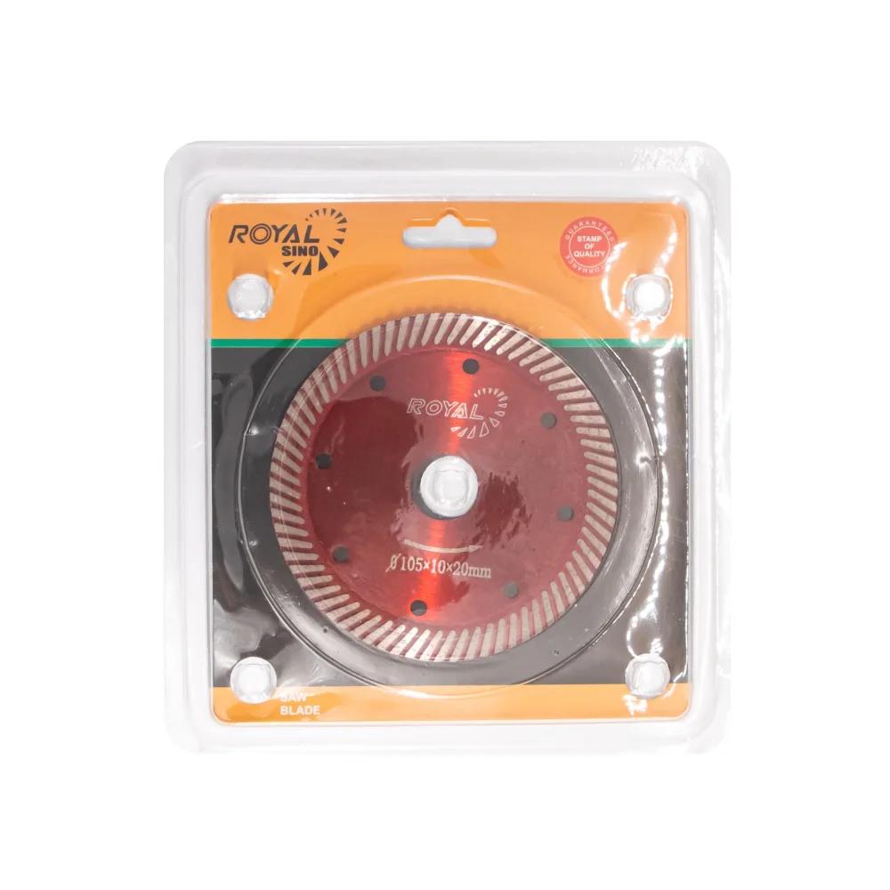 Royal Sino 4 Inch Factory Direct Sale Turbo Ultra Thin High-end Tile Cutting Disc Ceramic Porcelain Sintered Diamond Saw Blade
