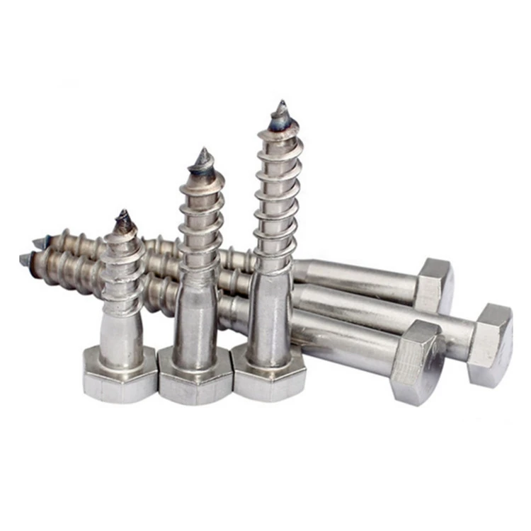 
Goshen DIN571 Hexagon Head Wood Screws W6 Stainless Steel 304 Half Thread Top Fastener Supplier 