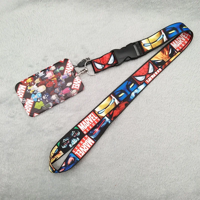 Super Heroes Styles ID Card Protector Marvel Customize Sliding Cover Plastic Name Tag Bus Badges Holder Promotional Gifts