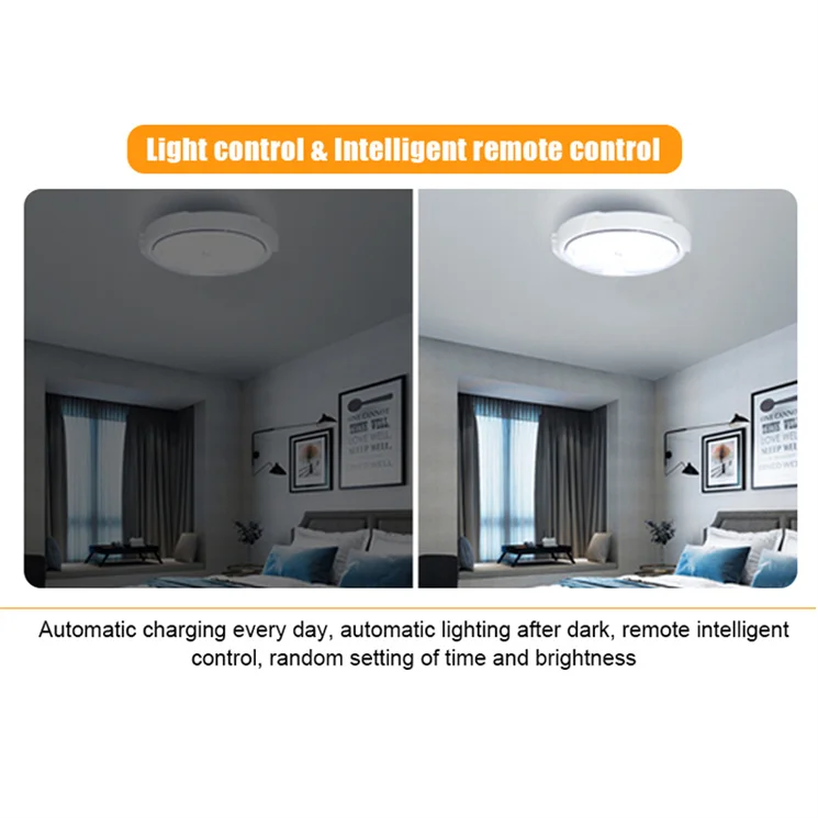 3 leaves Voice control smart lights indoor solar lights pir motion sensor ceilling lighting complete lamp