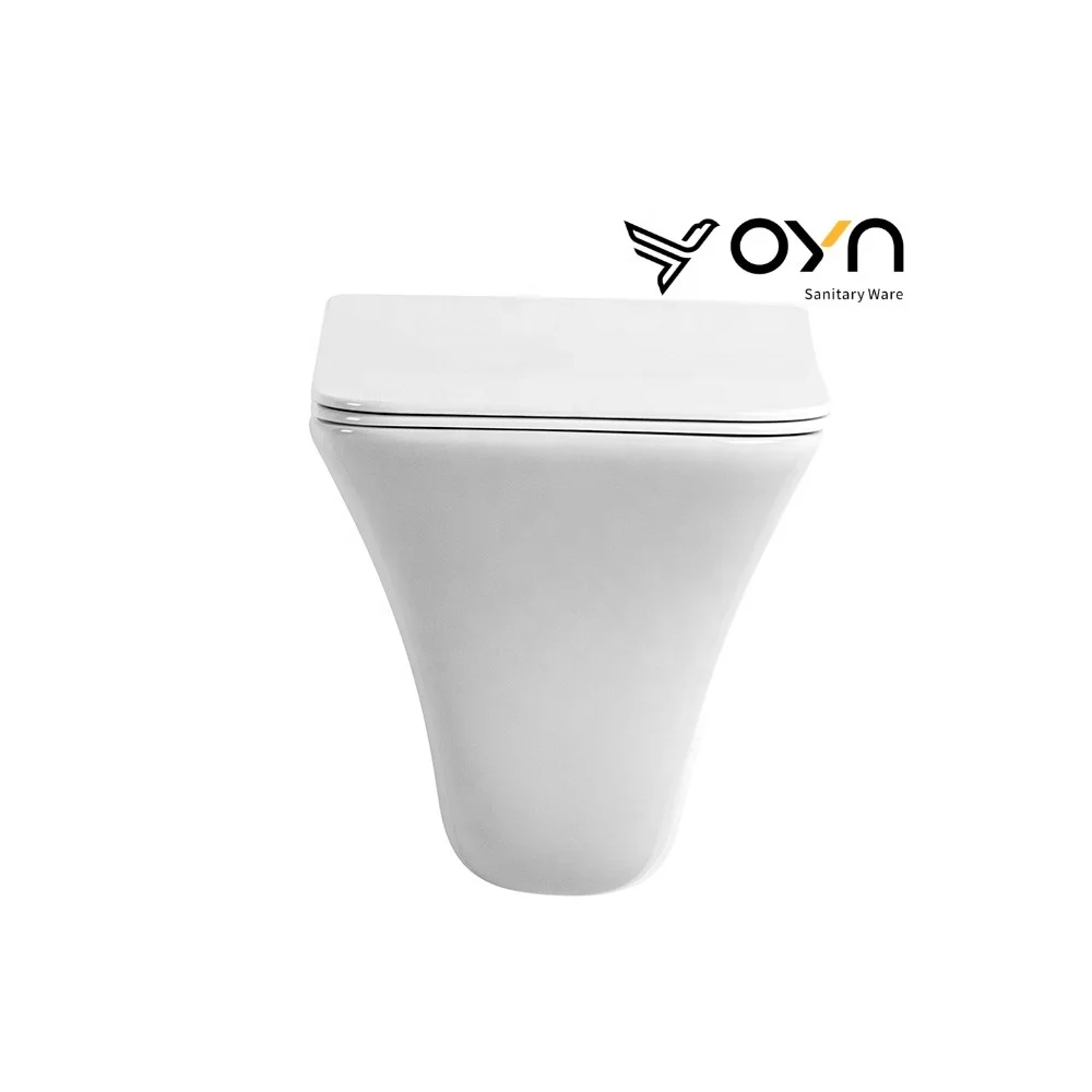 Hot-selling Modern Design Rimless Wash Down Egg Shape Wall Hung Toilet