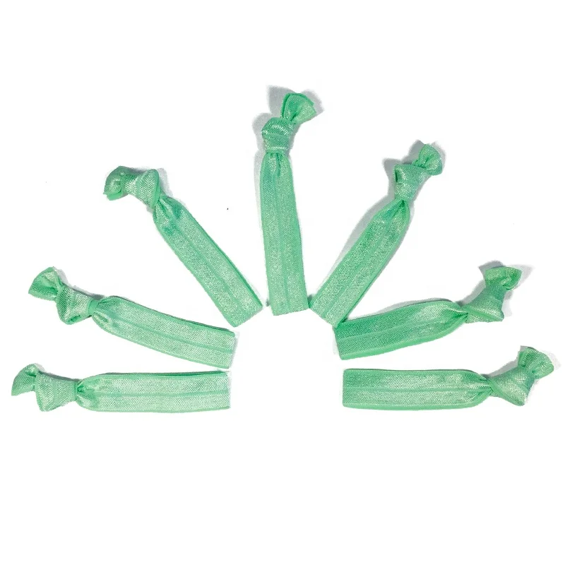 Wholesale Solid Color Ribbon Knot Elastic Ribbon Hair Ties