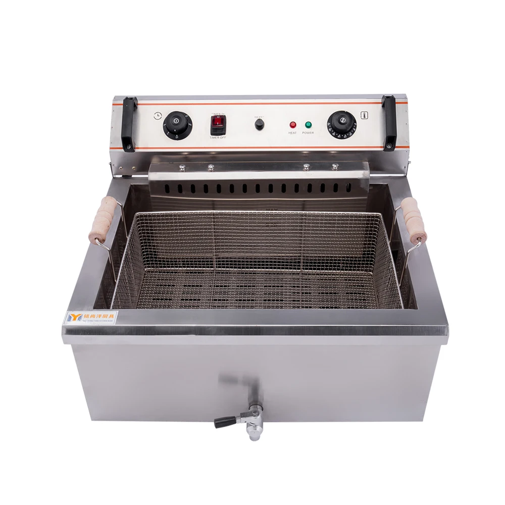 30L Time-changing commercial  Luxury Desktop Single Tank Electric Fryer chicken meat donut fryer Restaurant Home Equipment