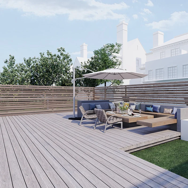 Tercel New Technology Co-extrusion WPC Decking Floor Cheap Price Anti-UV Co-extruded Composite Decking