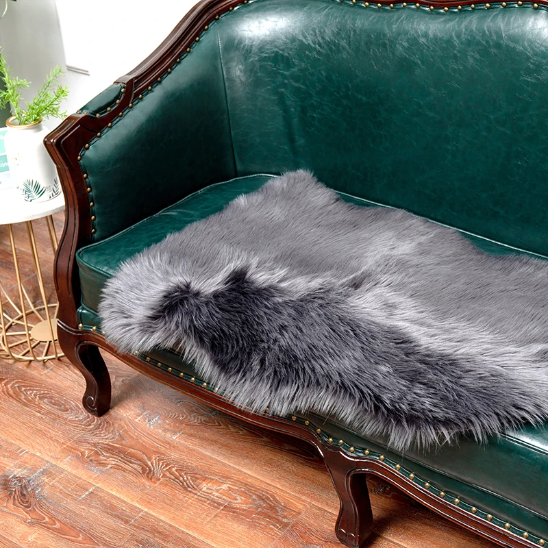 new wholesale hot selling modern handmade living room carpet rabbit faux fur rug carpet pink and blue color