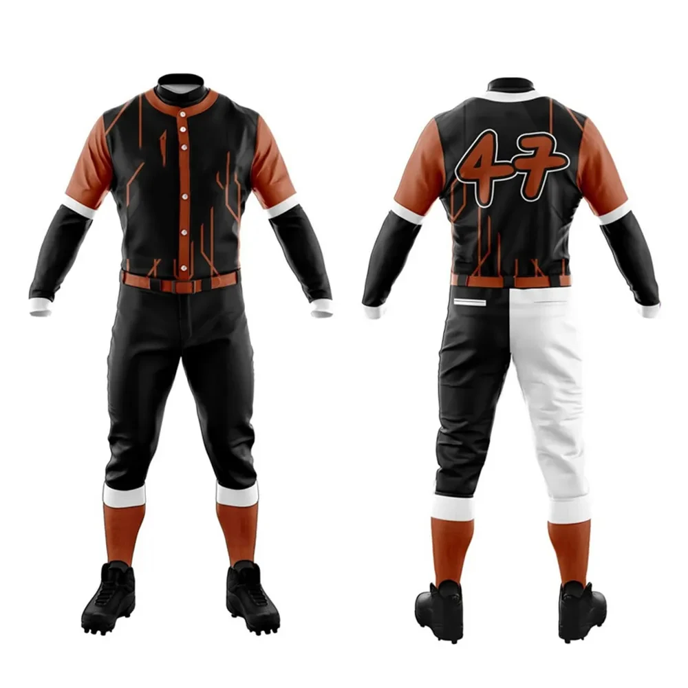 Professional produce breathable and two button baseball jersey wholesale baseball uniform 100% polyester baseball jersey