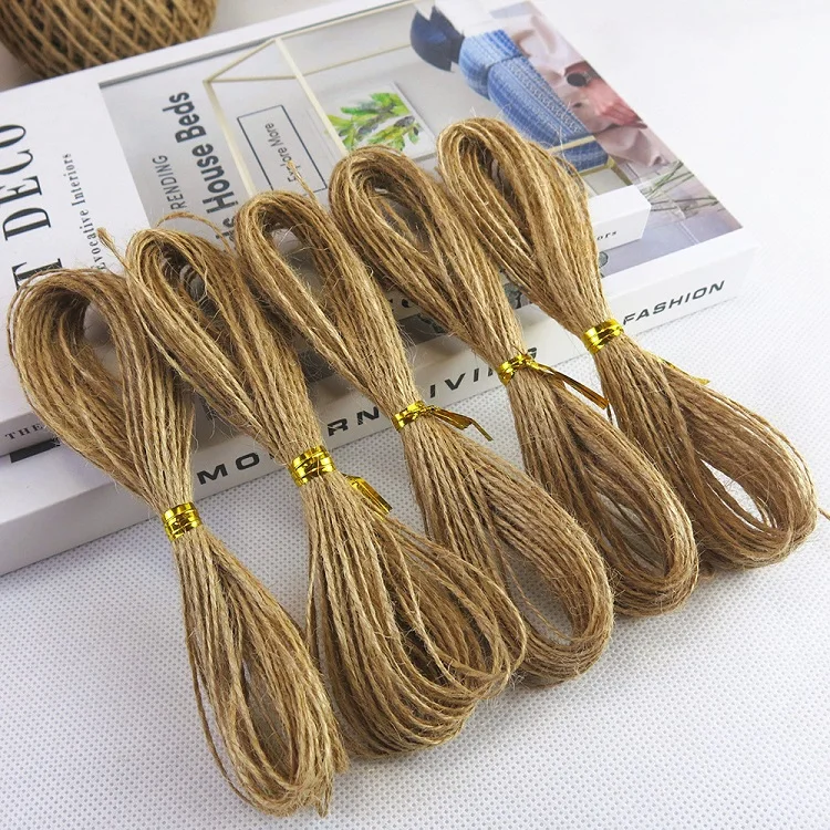 
Amazon Hot Sale 2MM 1.5MM Packaging DIY Materials Hemp Linen Rope Macrame Cord 
