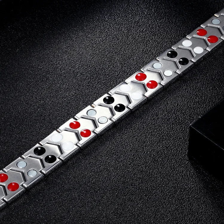 Stainless Steel Best Kinetic Health Negative Ion Magnetic Mens Japan Power Healing Quantum Bio Energy Bracelet