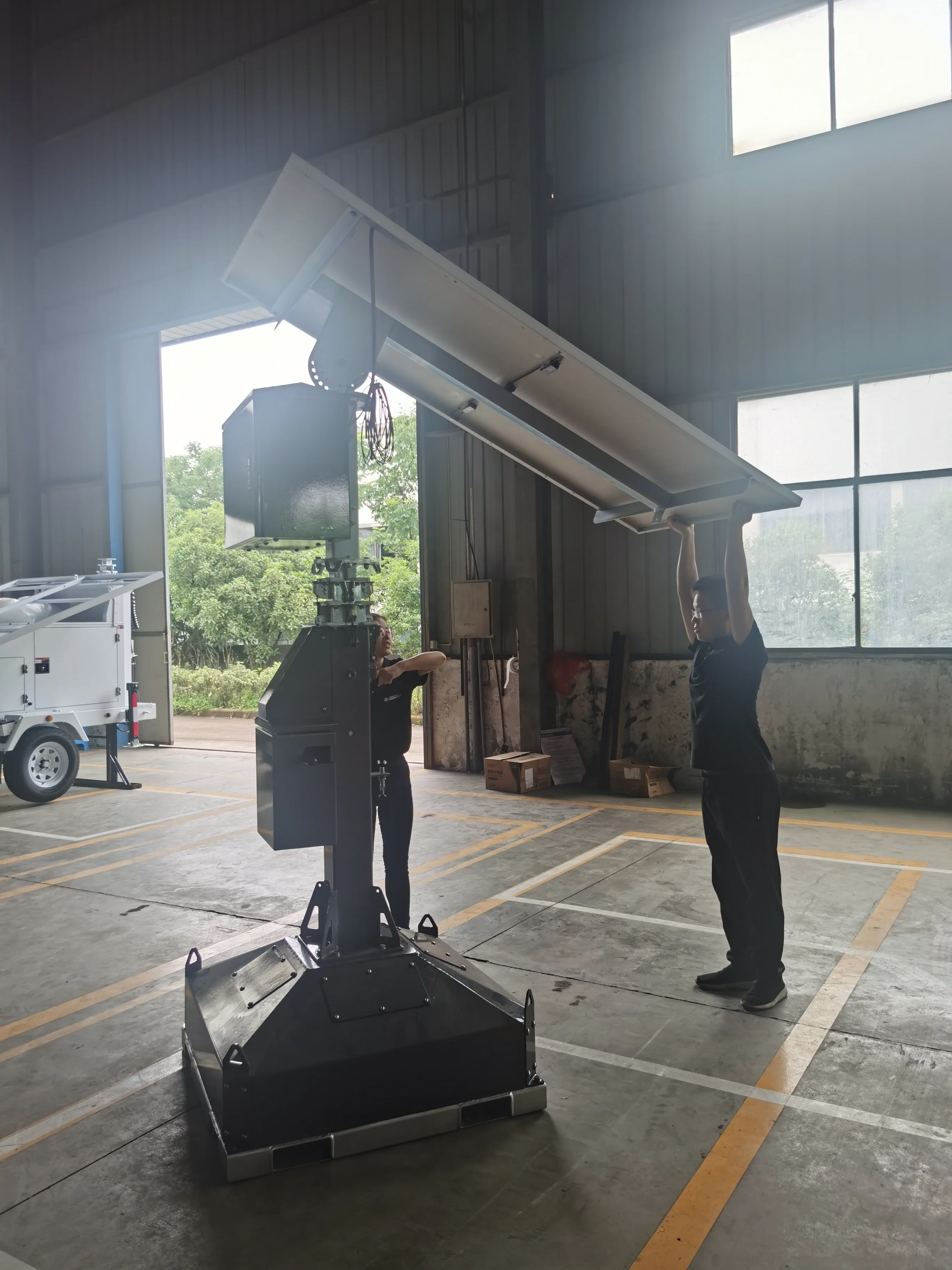 Практичный Телескопический Мачтовый Блок 4 5 м солнечная башня видеонаблюдения с 460 Вт Высокоэффективная панель