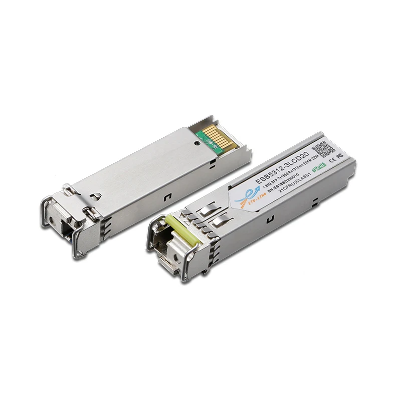 ETU-Link 1.25G BiDi SFP 1550nm/1310nm DDM 20KM LC Bidirectional Fiber Optical Transceiver SFP Modules