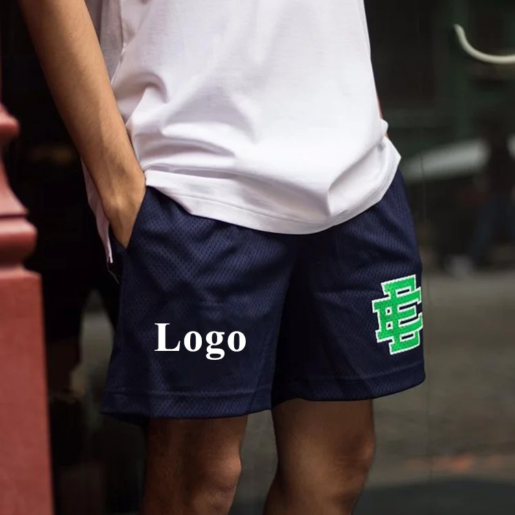 Custom Logo Blank Mesh Shorts EE Eric Emanuel Style Gym Shorts Men Mesh Shorts