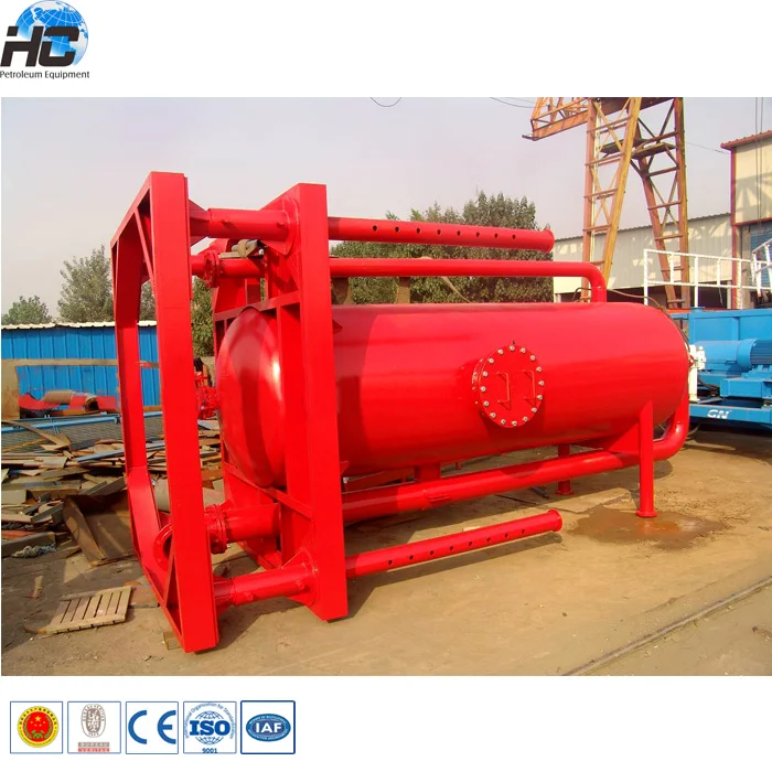 High pressure pilfield drilling mud cleaning system / free gas separator