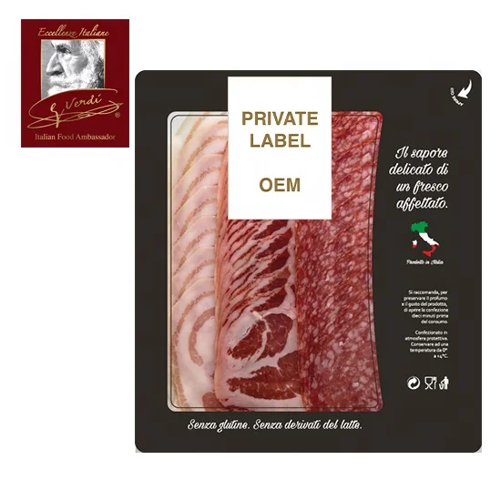 120 g Antipasto Delicati Sliced Cure Meat  Giuseppe Verdi Selection made Italy