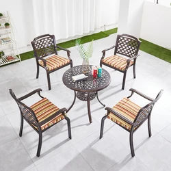 Metal Patio Chair Set Furniture Cast Antique Outdoor Aluminum Garden Patio Table and Chair Set