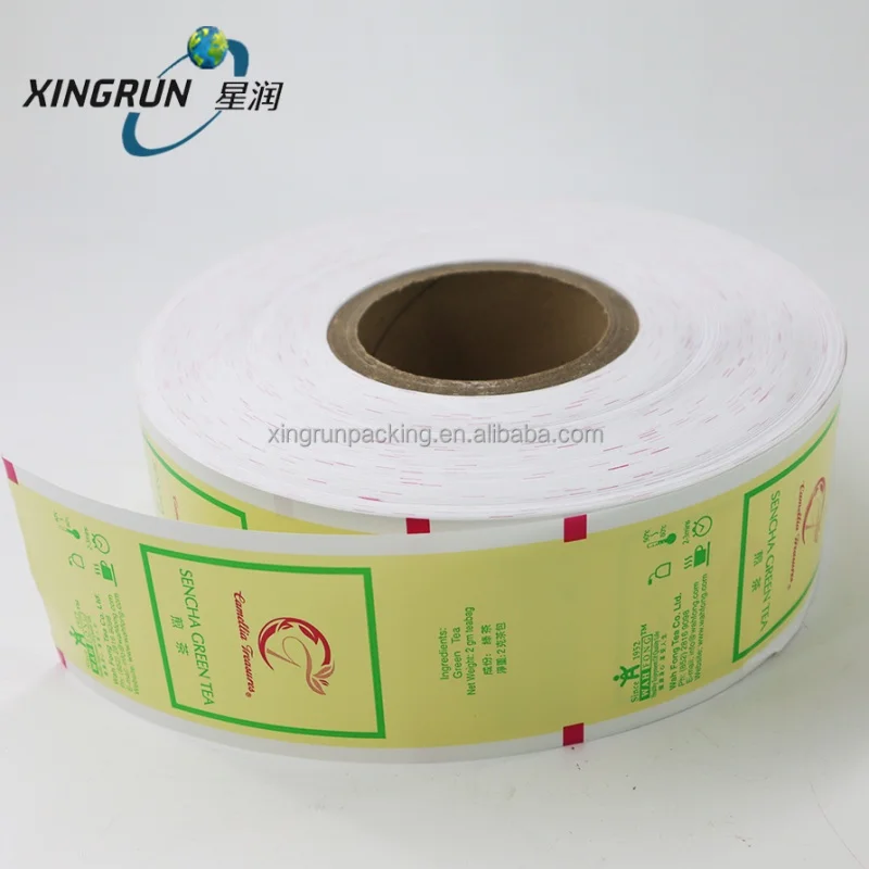 Custom Label Tag Pla Tea Filter Roll Food Grade Triangle Pla Mesh Non-woven Tea Bag Label Rolling Paper Corn Fiber