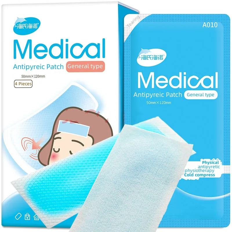 Hynaut tempo cool patches fever reduced physical cooling gel foot pad patch for baby or adult
