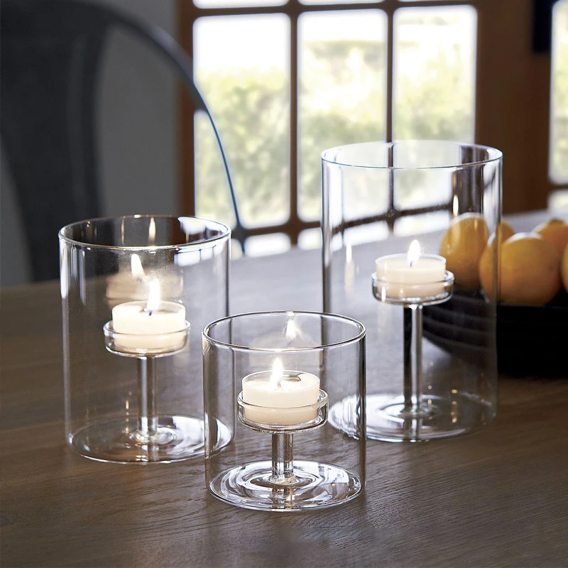Hot Selling Glass Candle Holders  for Wedding Decoration Highly Demanded in Europe glass candlestick Holders