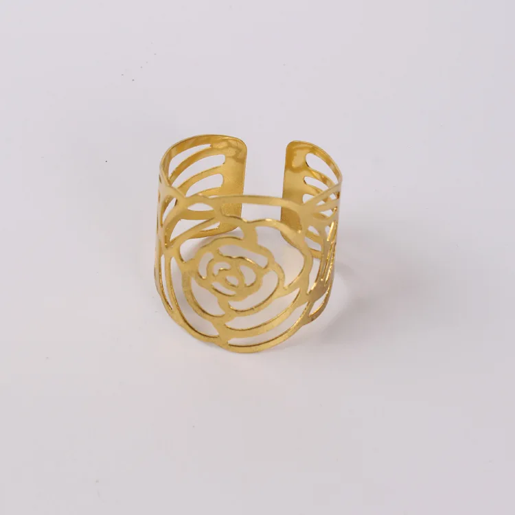 DEACORY Wholesale high quality tableware decoration gold silver kirsite metal hotel restaurant wedding dinner napkin ring
