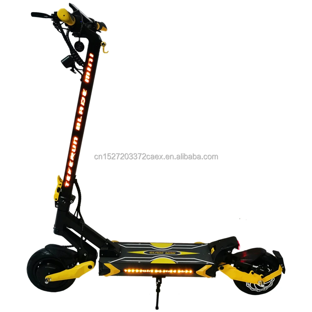 Teverun Blade mini pro 48V 20.8AH TFT monitor 55kmh electric scooters with 1000W dual motor 500W*2 motor