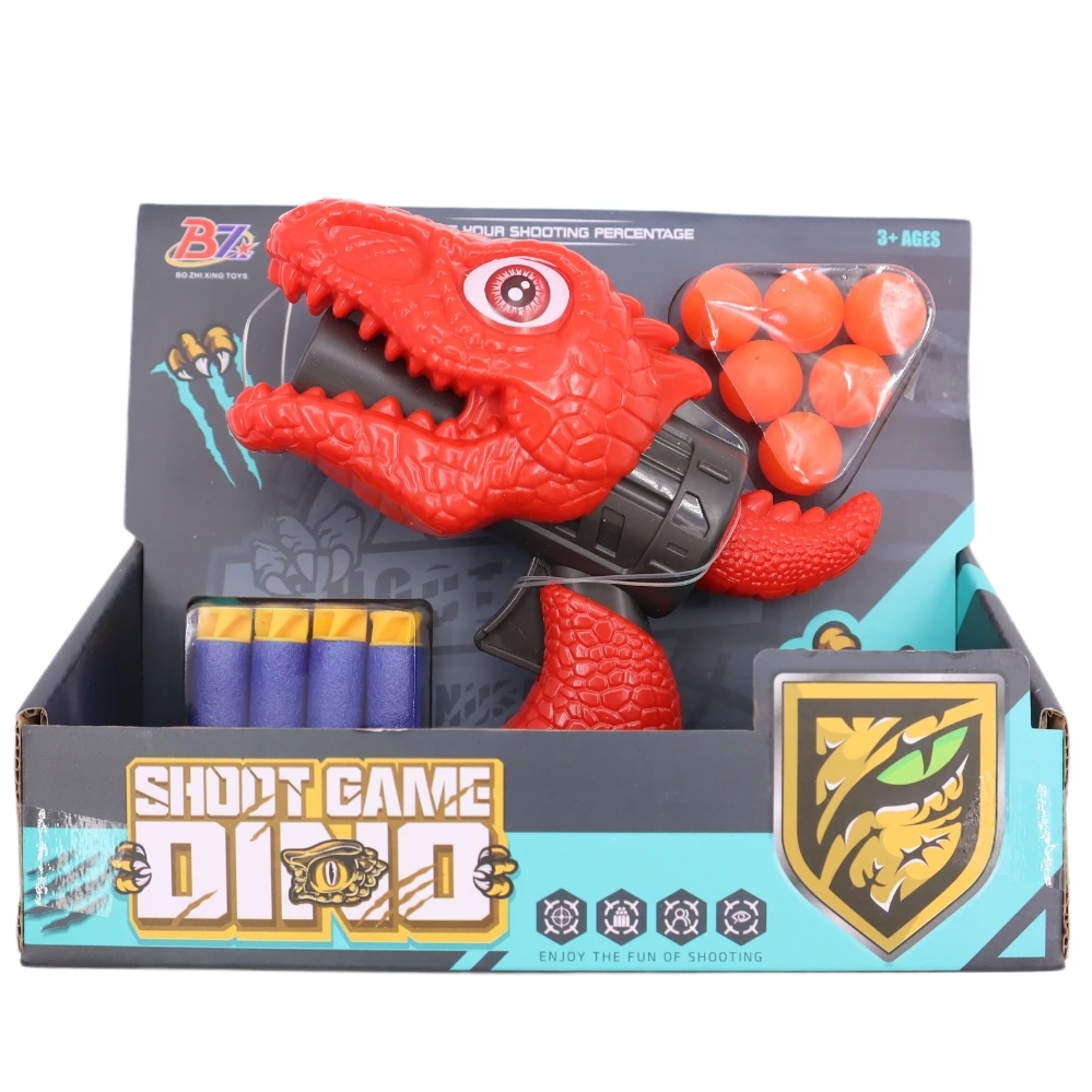 Japanese toy guns Dinosaur Shotgun can rotate three bullet holes to shoot toy pistols plastic revolver toy gun