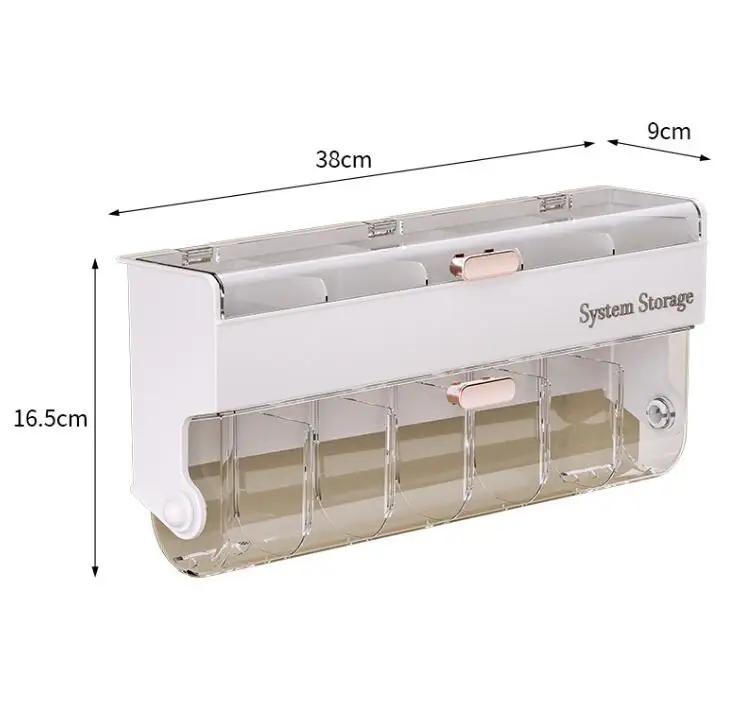 Cell Acrylic Self Adhesive Anti Dust Boxes for Clothes Lingerie Ties Underwear Wall Mount plastic cloth organizer drawer