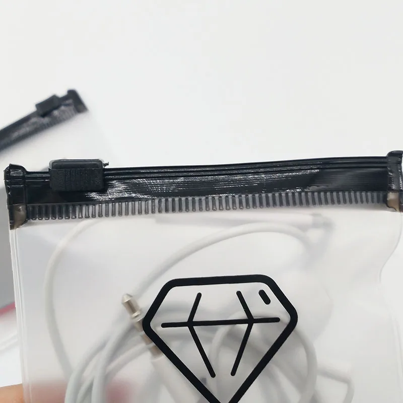 Пользовательский маленький перерабатываемый пластиковый прозрачный пакет из ПВХ на молнии для косметики, ювелирных украшений, колец, упаковочный пакет с застежкой-молнией