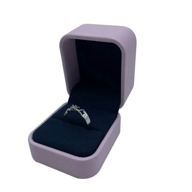 customized engagement double slot ring boxes for jewelry girlfriend love gift box with logo ring box