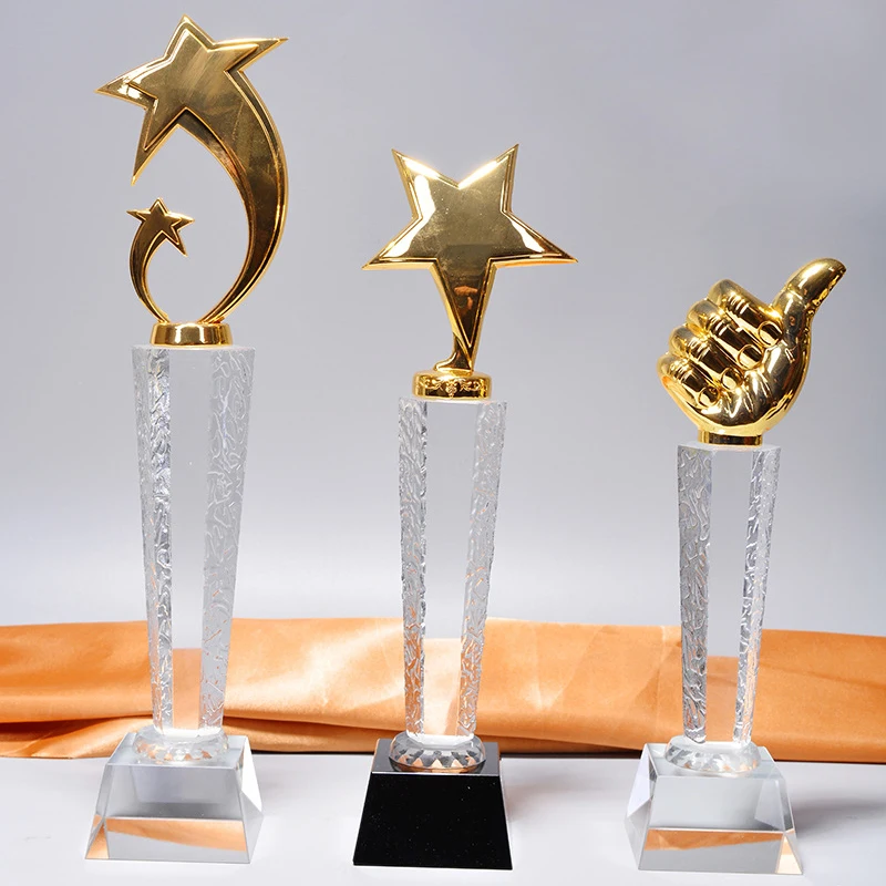 Xin Inspiration Manufacturer 2022 Gymnastics Wholesale Medal Acrylic Crystal Trophy Medal And Plaques