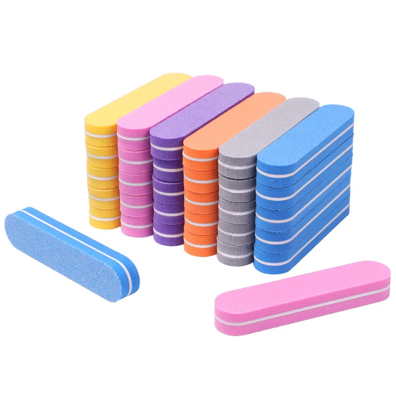 Wholesales EVA colorful polish nail file washable disposable nail files 100/180 grit factory price with private label