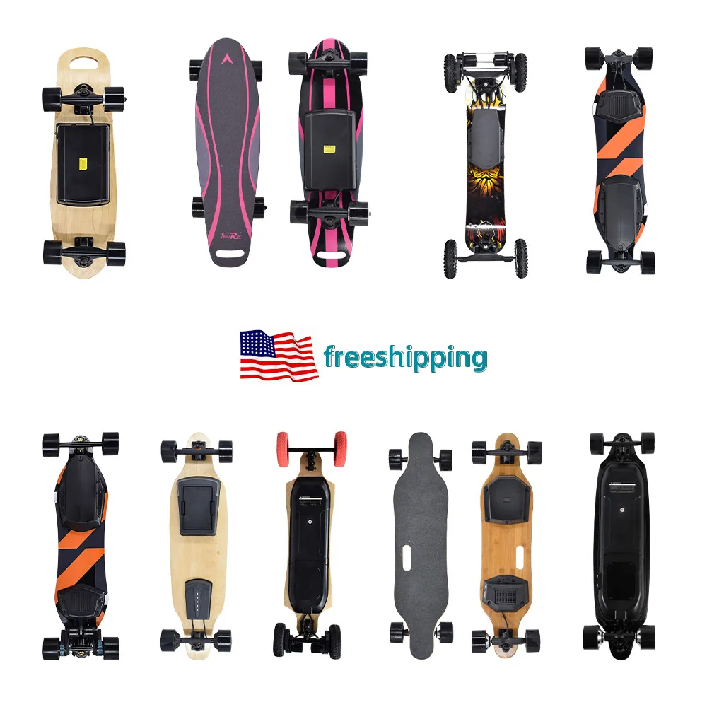 USA WAREHOUSE FREE SHIPPING Mini Off road Hob Motor Remove Controller All Terrain fish Long board Electric Skateboard for Adults