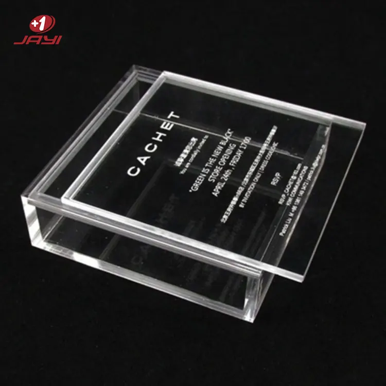 JAYI Wholesale Custom Size Transparent Acrylic Box with Magnet Lid, Acrylic Square Box for candy