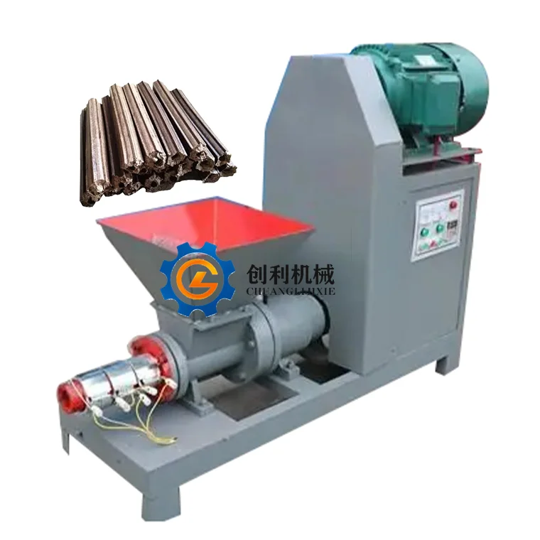 Compressed Bamboo Wood Sawdust Leaves Block Charcoal Making Recycling Machine