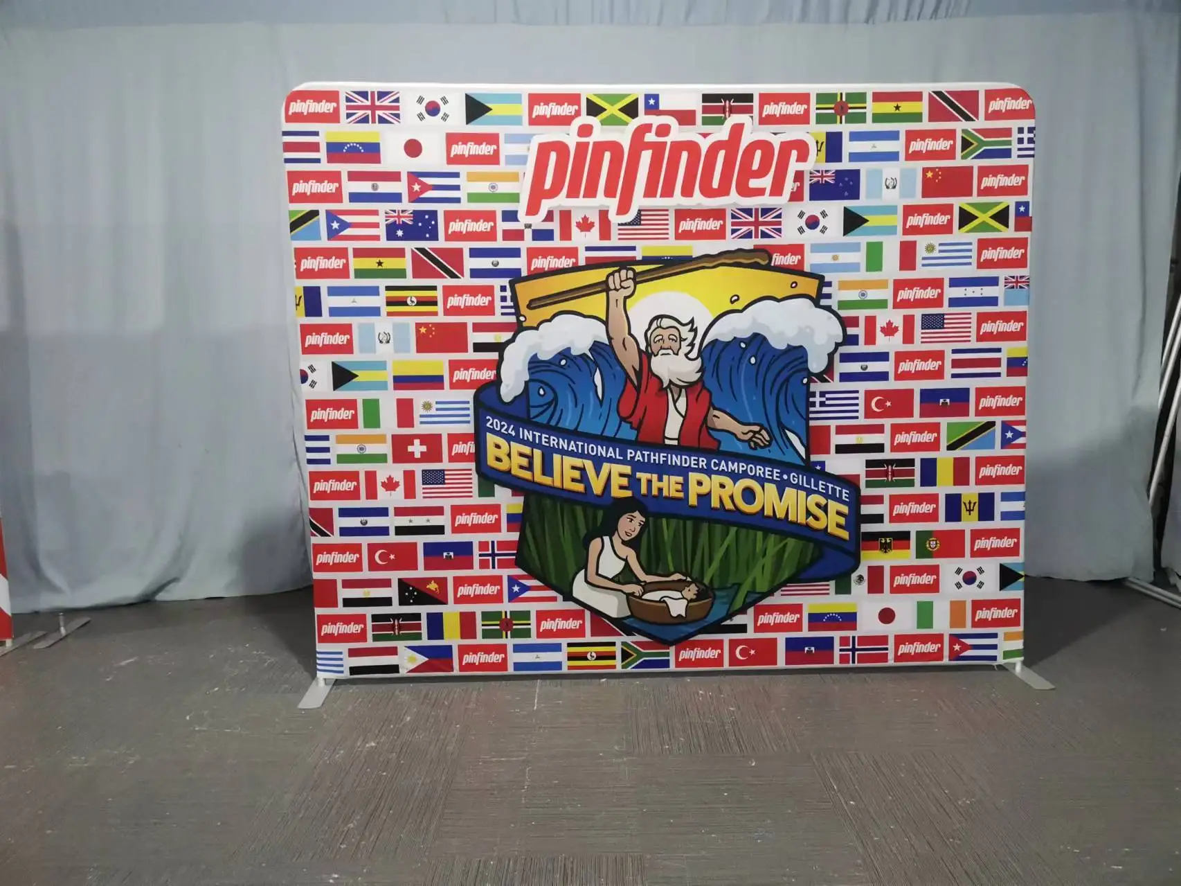 Custom Printed Indoor Photo Studio Background Backdrop for Trade Shows and Exhibitions Portable Advertising Feature