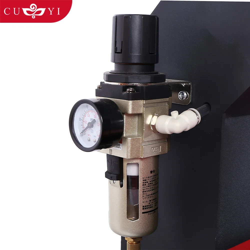 CUYI Pneumatic 40*60 cm double stations Upper slip automatic heat press machines sublimation machine for T shirt