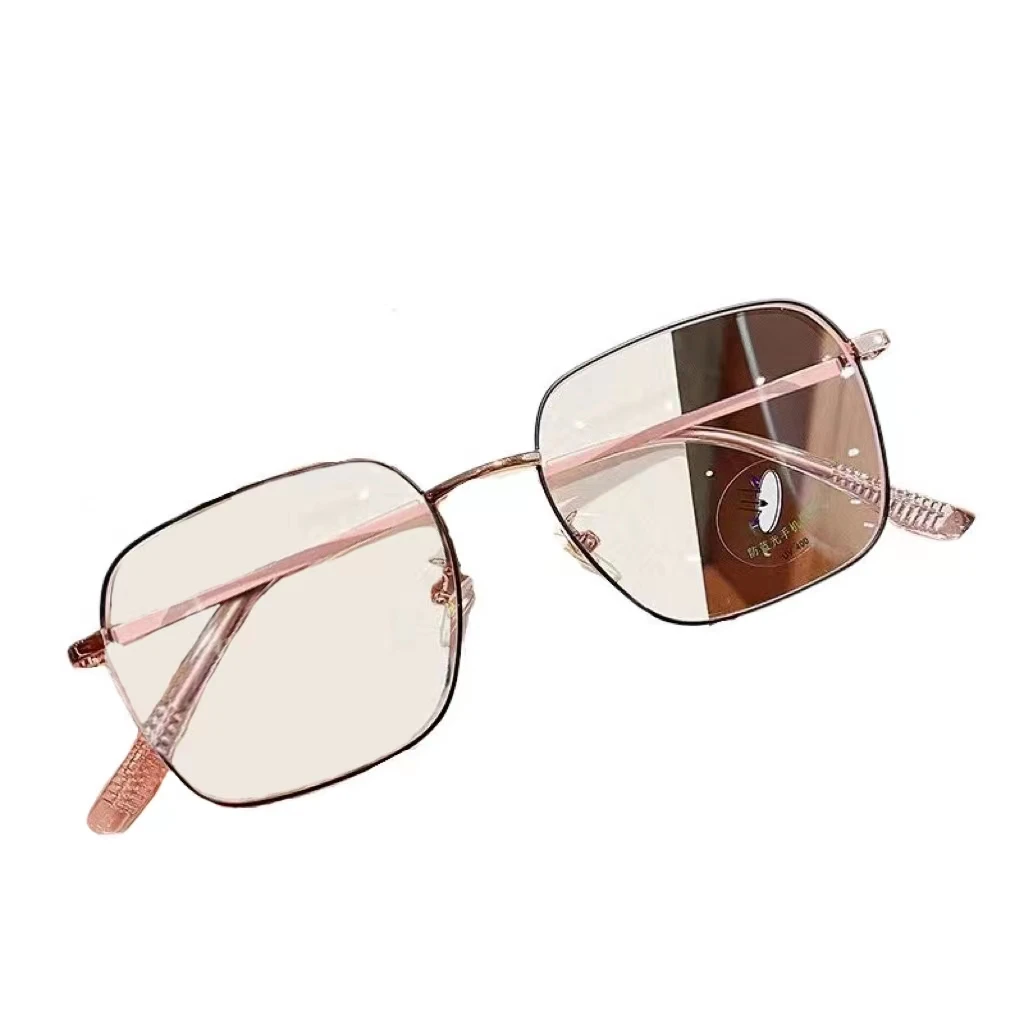 Shuoyang Factory anti-blue light glasses Korean version metal paint myopic glasses frame Internet celebrity flat glasses