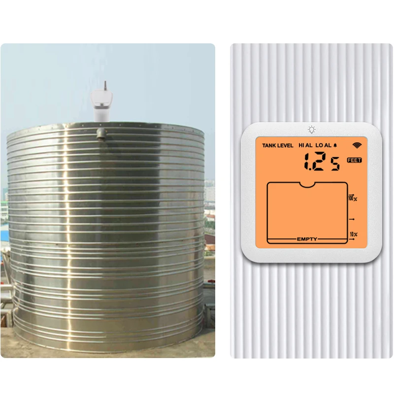Tank Level Meter Water Reservoir Ultrasonic Wireless Liquid