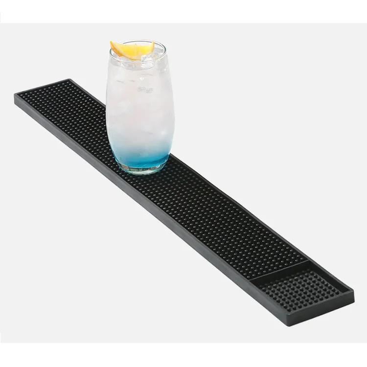 High Quality Coasters For Drinks Customized Printed Pvc Bar Mat Blank Mat Rubber Black For Bar