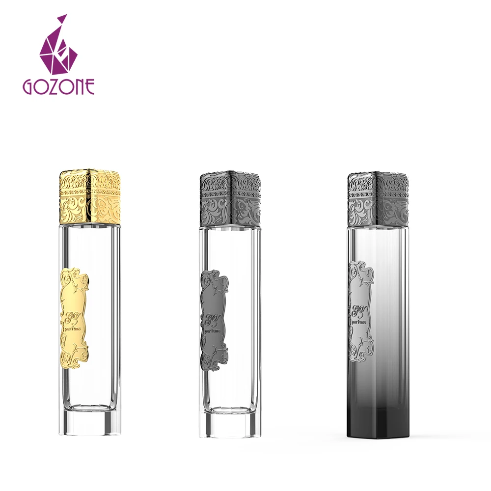 35 Ml Decorative Copper Clear Classic Empty Glass 100 Ml Spray Gold Cap Perfume Bottle