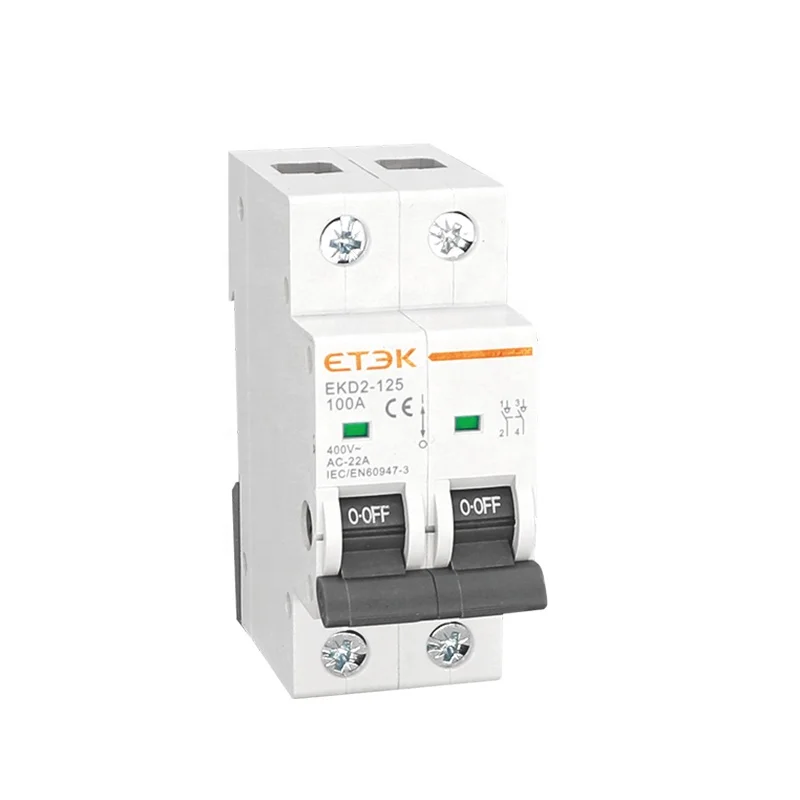 ETEK EKD2-125 Американская классификация проводов 2р 100A экономический тип изоляция рубильник