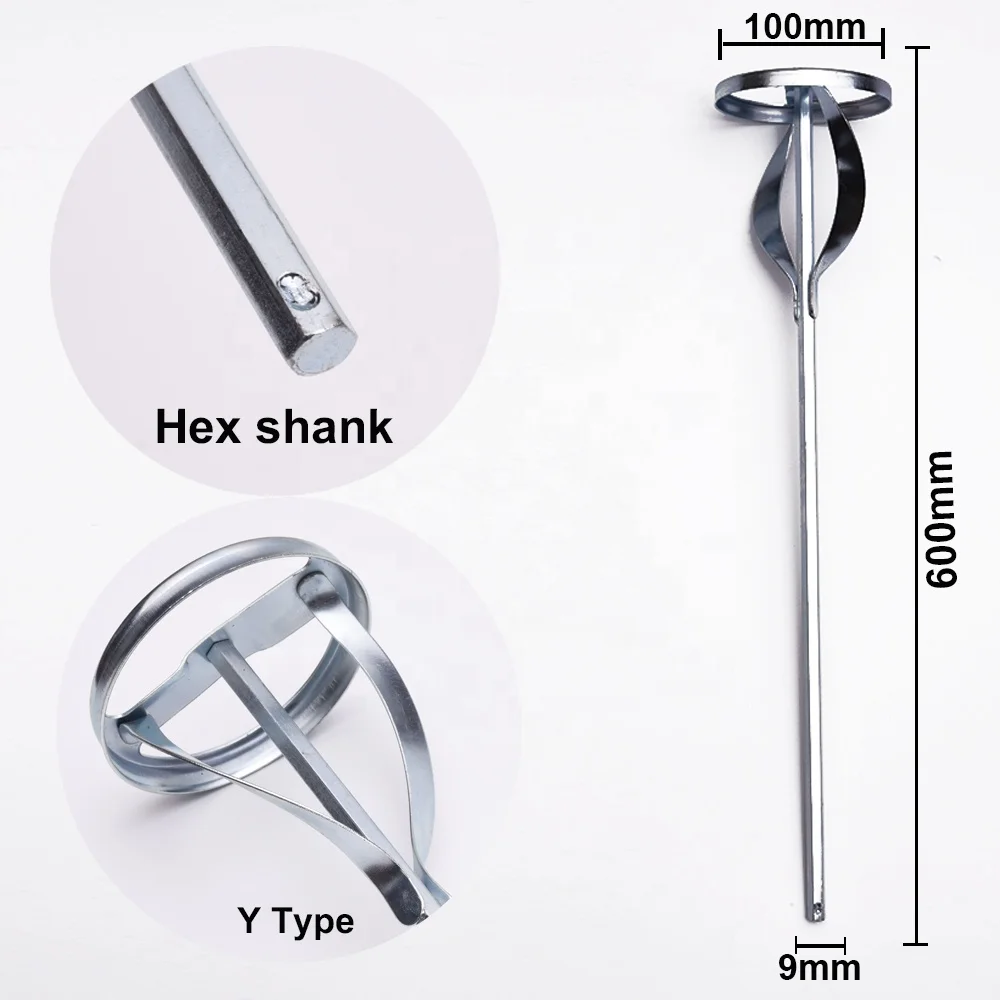 Decoration Tools Portable Hand Hex Paint Mixer for Cement Powder Putty