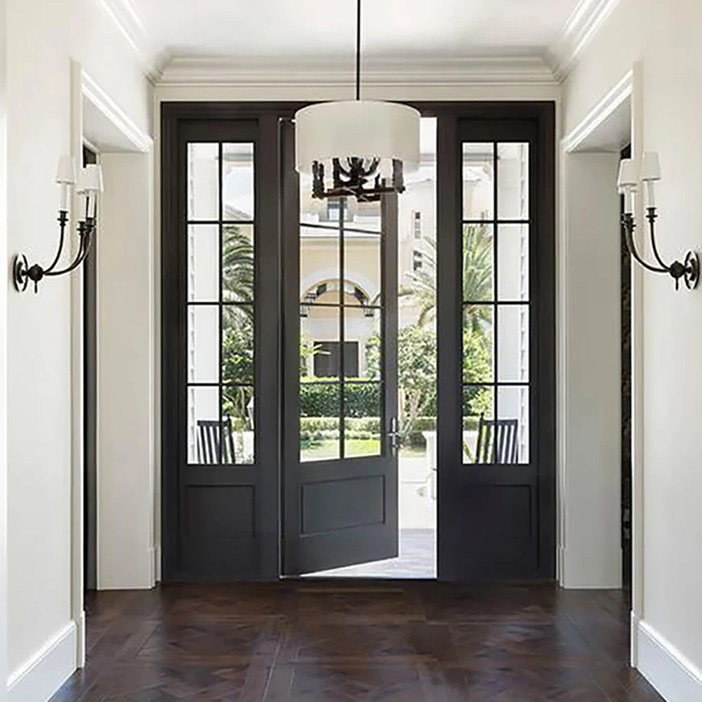 Modern Simple Design Soundproof Hotel Grill Design Interior Single Double Doors For House Room