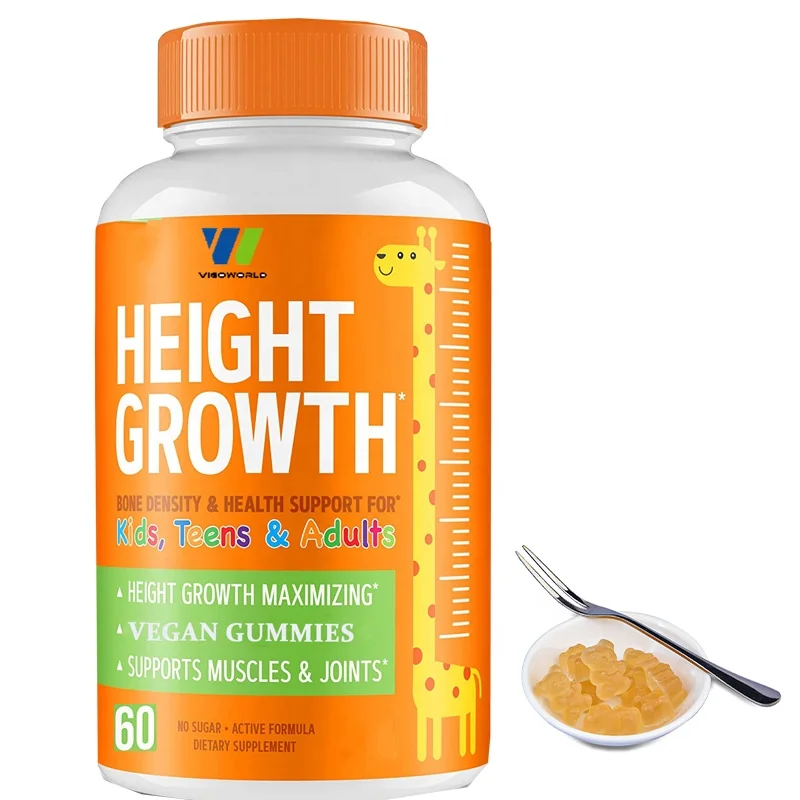 Private Label Vegan Natural Height Growth Vitamin Gummies Booster Teen Vitamins For Kids