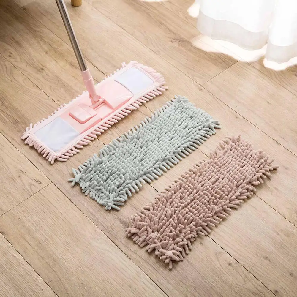 Household hotel Newly Design chenille sweeping dust magic microfiber flat mop for wet dry floor cleaning