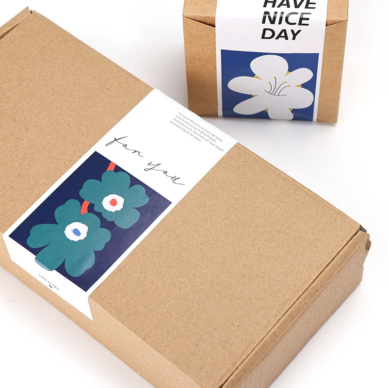 Custom sandwich box cake bread food takeout paper bag label 2' x 4' glossy seal roll packaging safety tamper proof sticker