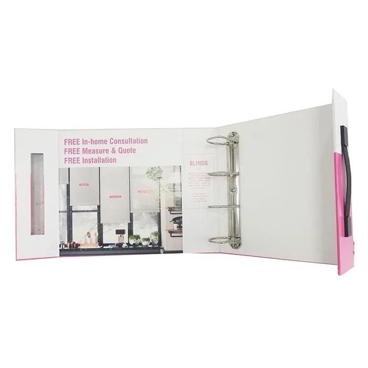 High quality Binder Portable fabric sample book of factory price samples Textile display book