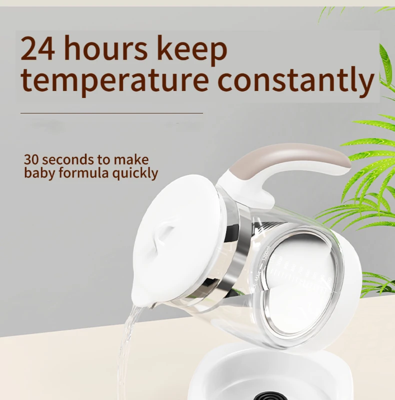 New Arrival Portable Electric Kettle LCD Display Timer Accurate Glass Milk Modulator Automatic Keep Warm Function Household