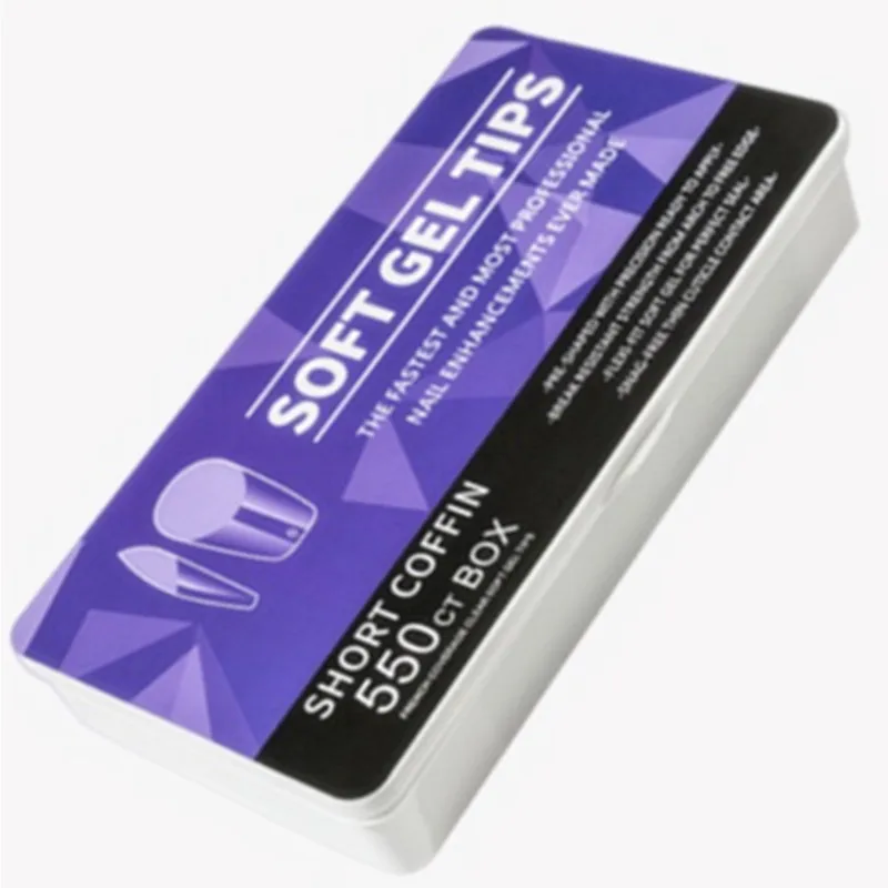 500pcs/Box Artificial Acrylic Transparent Nail Capsules French Manicure False Nails Soft Gel Nail Tips