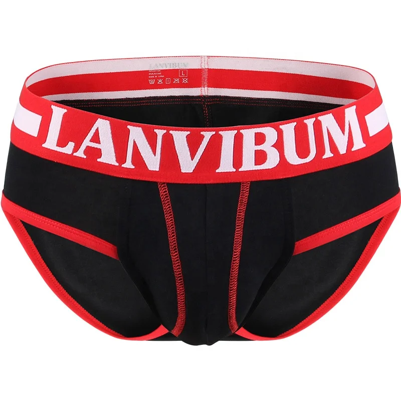 cotton comfortable breathable pure color Shorts Brief Underpants for young  men Briefs