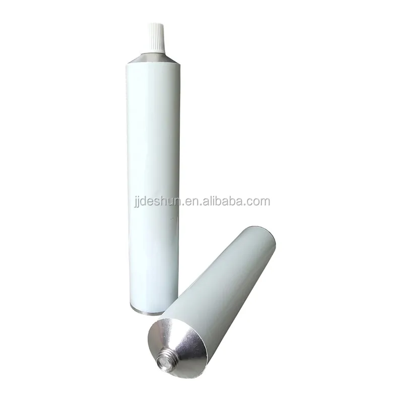 Jiujiang Deshun White Lacquer Blank Aluminium Tubes Pet Foods 4oz 110g 120g Hair Cream Empty Tubes in stock